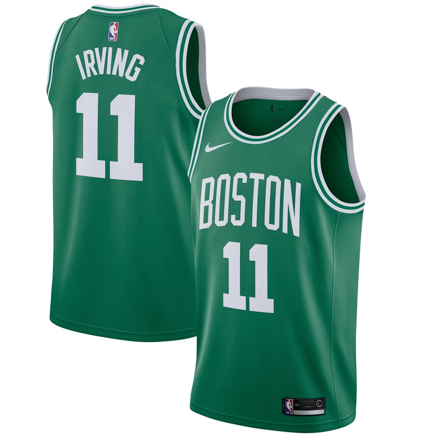 Men's Boston Celtics Kyrie Irving #11 Swingman Nike Icon Edition Kelly Green Jersey 2401PCTP